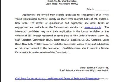 SSC Recruitment 2024